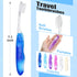 Nuogo 100 Pieces Travel Toothbrushes - Folding Portable Soft Collapsible Toothbrush for Kids and Adults