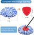8 Pack RinseClean Spin Mop Replacement Head Refills with 1 Rotating Mop Base, Compatible with RinseClean 2 Tank System