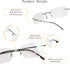 LifeArt Blue Light Blocking Reading Glasses, Men’s and Women’s Rimless Frame, +1.50 Magnification