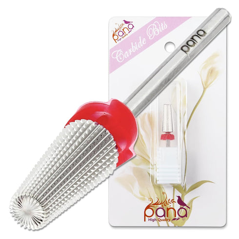 PANA Nail Carbide 5 in 1 Bit for Acrylic or Hard Gel, Two Way Rotate, 3/32" Shank, Manicure, Nail Art, Drill Machine