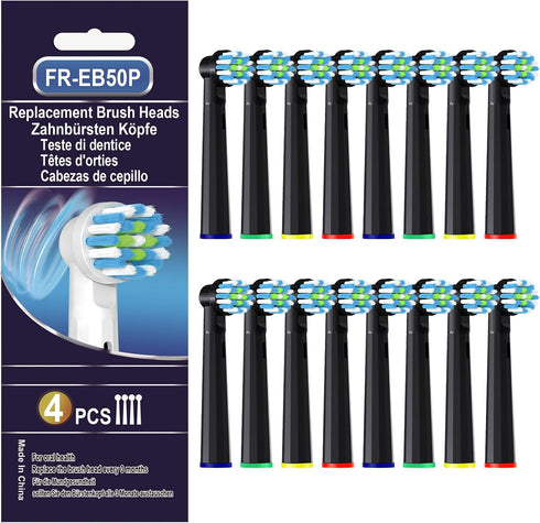 Replacement Toothbrush Heads for Oral B Braun Cross Sensitive | 16 Count Compatible with Oral B Pro 1000