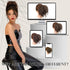 HMD Tousled Updo Messy Bun Hair Piece - Hair Extension Ponytail with Elastic Rubber Band for Women (Dark Brown)