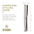 Kent 6T G Fine and Wide Tooth Hair Comb, Handmade Styling Comb for Hair Care, Grooming for Men, Women, Kids