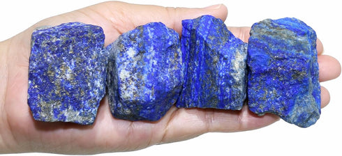 Raw Lapis Lazuli Stone Crystals Bulk, Real Gemstones and Healing Crystals, Rocks and Minerals (1LB)