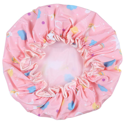 Unicorn Shower Caps, Double Layers Bath Hat for Women Girls to Cover Long and Thick Hair, Reusable Waterproof Bonnet 4