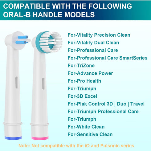 Sdiveson Package. Interspace and Ortho Care Replacement Brush Heads Compatible with Oral B Electric Toothbrush, Braces