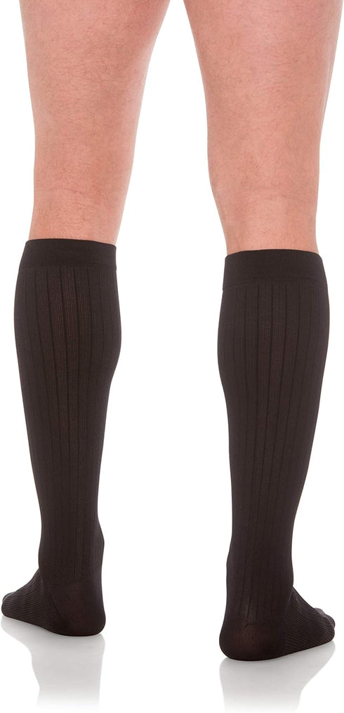 Jomi Compression Men Collection, 15-20mmHg Compression Socks Microfiber 102, Medium, Black