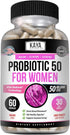 Kaya Naturals Probiotic 50 Billion CFU | 60 Vegetable Capsules for Women, Men, Gut Health & Immune Support