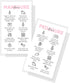Manicure and Pedicure Aftercare Client Instruction Cards, Nail Salon 50 pk, Minimalist Pink for Nail Techs