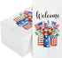 Yisong 100 Pieces 4th of July Napkins Independence Day Paper Guest Towels Disposable