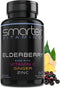 Smarter Elderberry Capsules + Vitamin C + Ginger & Zinc, Herbal Supplement, Powerful Black Elder Berry Extract, 60
