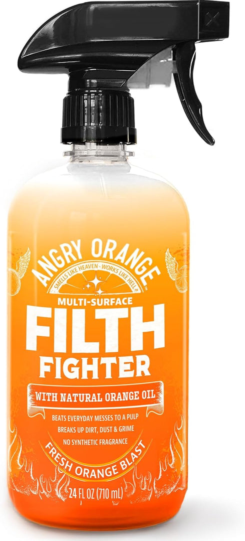 ANGRY ORANGE All-Purpose Cleaner Spray, Multipurpose for Kitchen and Bathroom, 24 Fl. Oz - Pack of 1