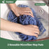 Eyliden String Mop with 2 Reusable Heads, Non-Touch Replacement Mops for Floor Cleaning