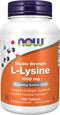Now Foods L-Lysine 1000 mg Double Strength - 3 Pack of 100 Tabs