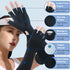 Copper Long Arthritis Gloves, Extra Long Compression Glove for Pain Relief, Fingerless (Medium)