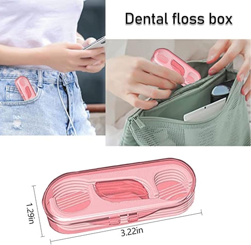 Flosser Dispenser Dental Floss Case, Travel Floss Professional Toothpicks with Travel Case for Teeth Cleaning