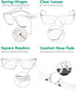 Eyekepper Ladies Reading Glasses, Oversized Square Design Readers for Women, Transparent