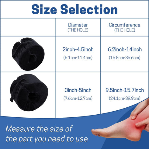SWISSELITE Foot Elevation Pillow Ankle Heel Protector Wedge Foot Support Cushion Anti-Bedsore Zipper Removable Cover