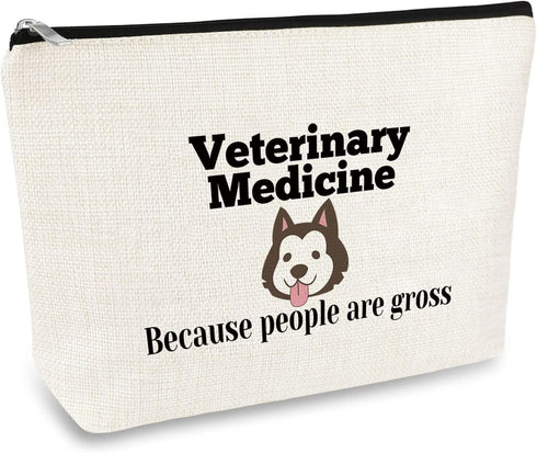 Veterinarian Appreciation Gifts | Vet Tech Cosmetic Bag with Funny Sarcasm for Veterinary Medicine