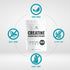 Creatine Monohydrate Powder 300 Grams (60 Servings), Unflavored, Micronized Creatine Powder, Vegan, Keto, Non-GMO