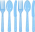 Party Dimensions Light Blue 48 Count Cutlery Combo for 16 Servings