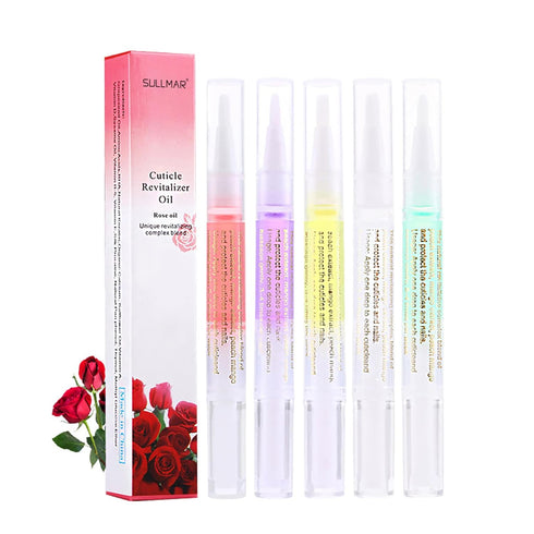 Nail Nutrition Oil Pen Set, 5pcs Cuticle Oil Pen for Nail Care at Home and Salon