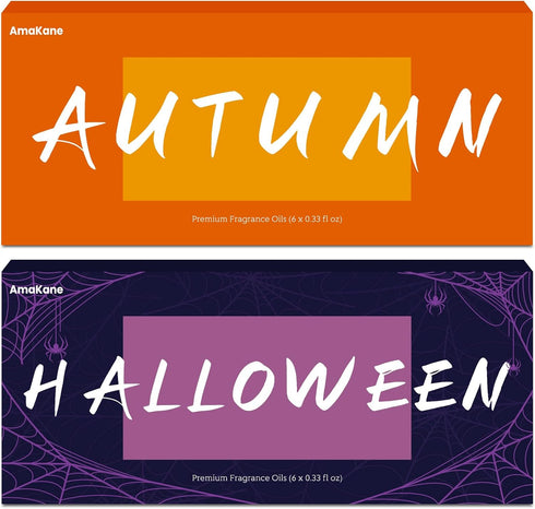 Autumn & Halloween Fragrance Oils Set, AmaKane Fragrance Oil for Candle Making,