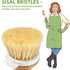 Set Set 2 SUBEKYU Dish Brush, Bamboo Dish Scrubber Brush with Tray, Natural Kitchen Dishwashing Scrub Brush