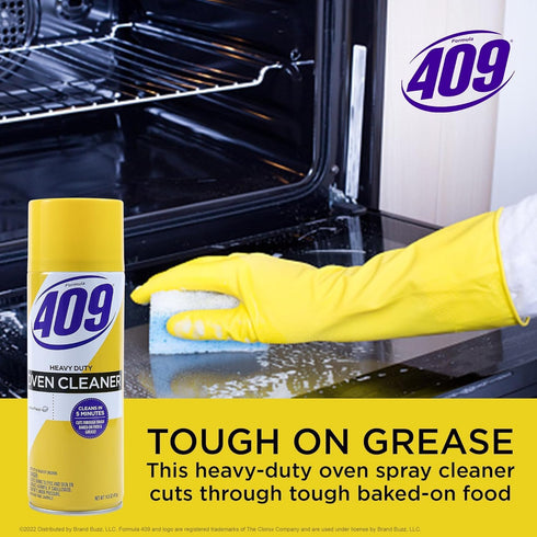 409 Heavy Duty Spray-On Oven Cleaner, Cuts Through Grease & Grime, Lemon Scent, 14.5 Oz