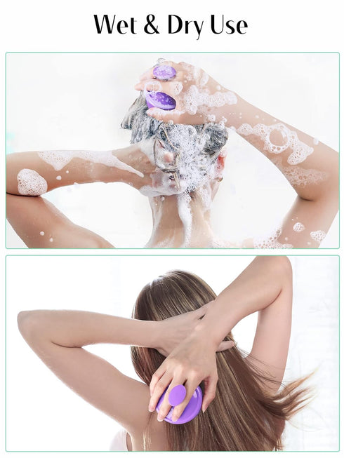 HEETA Scalp Massager Hair Growth, Soft Silicone Shampoo Brush for Exfoliation and Dandruff Removal