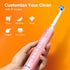 Bitvae R1 Rotating Electric Toothbrush with 8 Brush Heads, 5 Modes, Rechargeable Power Toothbrush, Pink