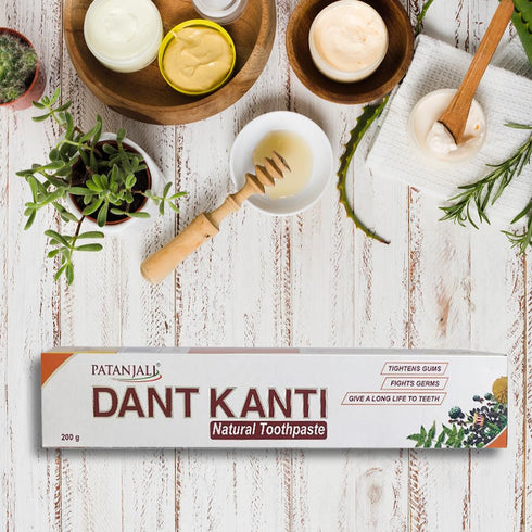Patanjali Dant Kanti Natural Toothpaste, 200g / 6.76 fl oz, Pack of 5