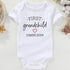 KEDFQV first grandchild coming soon grandparents pregnancy announcement Baby Bodysuits