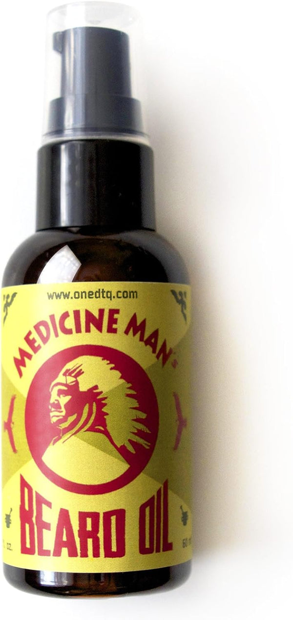 Medicine Man's Anti-itch Beard Oil, 2 FL OZ, 100% Natural & Organic Leave-In Conditioner for Men