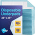 Pulp 50 x Incontinence Underpads 36" x 36" | XXXL Bed Pads Disposable