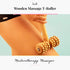 T-Shape Massager with Grooved Rollers, Multi-Functional Body Roller for Cellulite Reduction and Muscle Tension