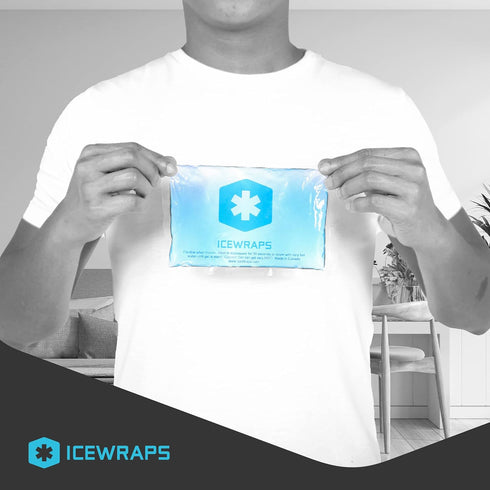 ICEWRAPS 5x7 Gel Ice Packs - Reusable Hot Cold Gel Pack for Injuries and Pain Relief, Pack of 4