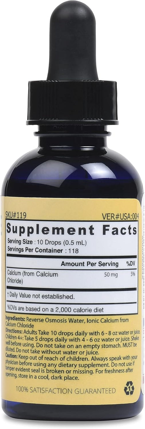 Good State Liquid Ionic Calcium Ultra Concentrate - 10 Drops Equals 50 Mg - 100 Servings