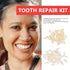 EXCEART Teeth Veneer 100 Pieces Artificial Resin Tooth Fillings, Temporary Tooth Replacements