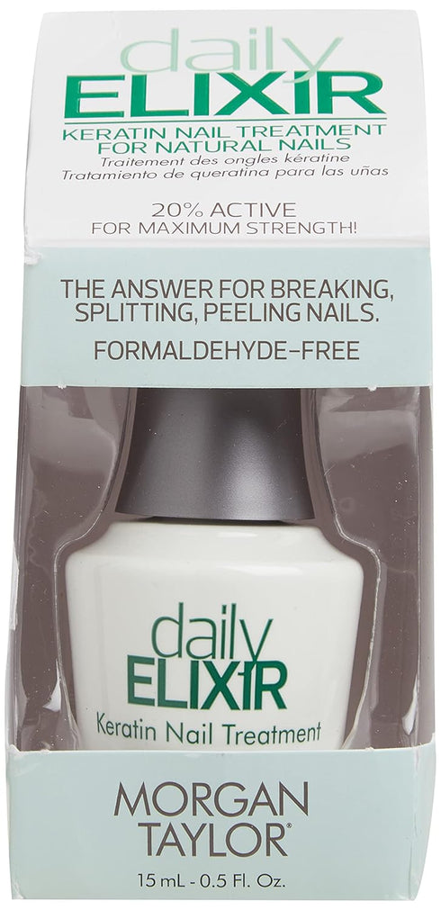 Morgan Taylor Daily Elixir Keratin Treatment, Instant Nail Repair, 0.5 oz.