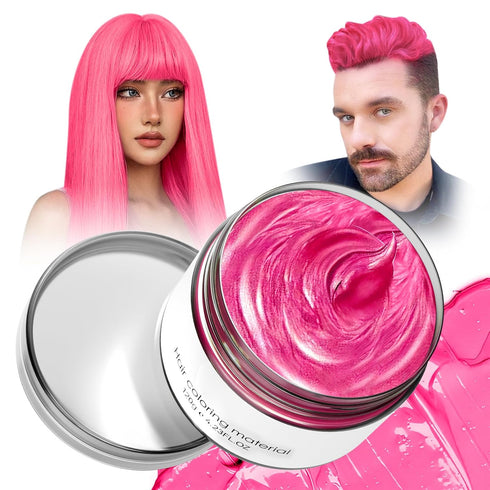 Rose Red Temporary Hair Dye, Natural Washable Hair Color Wax for Women, Men, Kids, Party Cosplay Halloween