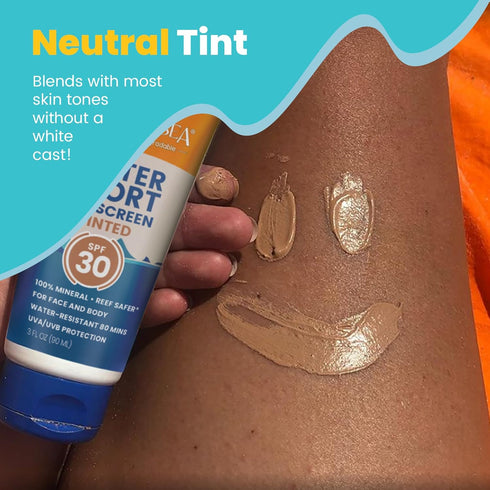 STREAM 2 SEA Tinted Sunscreen with SPF 30, All Natural, Biodegradable, Reef Safe, 3 Fl oz