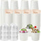 Ninehaoou 100 Pack Ice Cream Cups with Dome Lids No Hole and Spoons