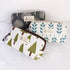 RIAH FASHION Portable Travel Clutch Cosmetic Pouch Bag, Toiletry Organizer Purse - Stripe, Floral, Plaid, Cork