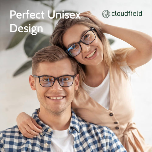 Anti Blue Light Glasses, cloudfield, for Men & Women, Non Prescription for Computer, Ease Digital Eye Strain