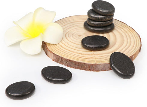 Master Massage Toes Basalt Hot Stone Pack, 8-Piece Kit for Spa & Relaxation