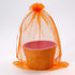 UHANGETH 100 Pcs 6x9 Inch Orange Drawstring Organza Gift Bags, Jewelry Party Wedding Favor Pouches