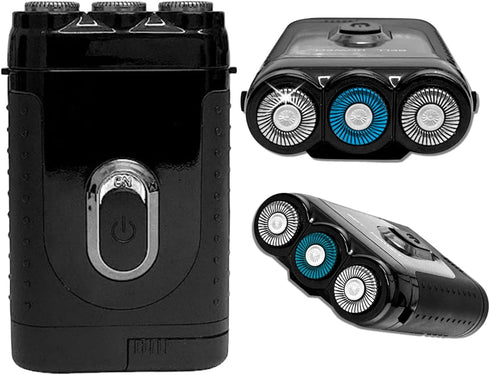 Tacshaver 3D Electric Razor for Men - 2 in 1 Rechargeable Shaver w/Trimmer for Mustache, Beard - Waterproof Cordless