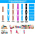 Kinesiology Tape (4 Pack) 16.4ft Water Resistant Athletic Tape for Pain Relief, Injury Recovery, Ice Blue
