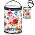 Sanwuta Flower Theme Clear Lotion Toiletry Bag, Waterproof PVC Makeup Case with Handle Zipper